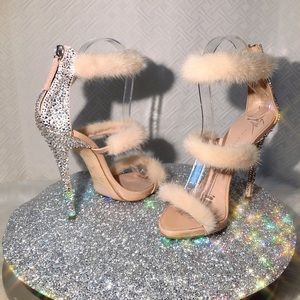 ♥️Giuseppe Zanotti Mink sandals strass